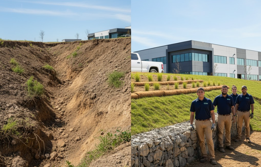 Erosion control project completed in Round Rock, TX