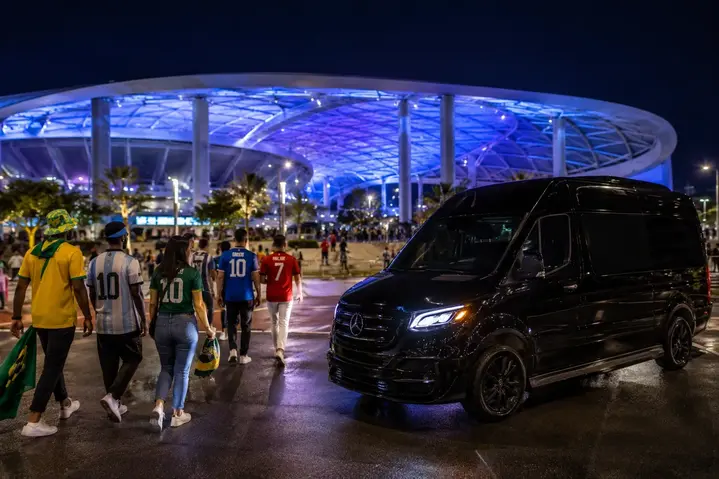 AT&T Stadium Event Transportation services Dallas, TX with luxury Sprinter Van transportation for FIFA World Cup 2026