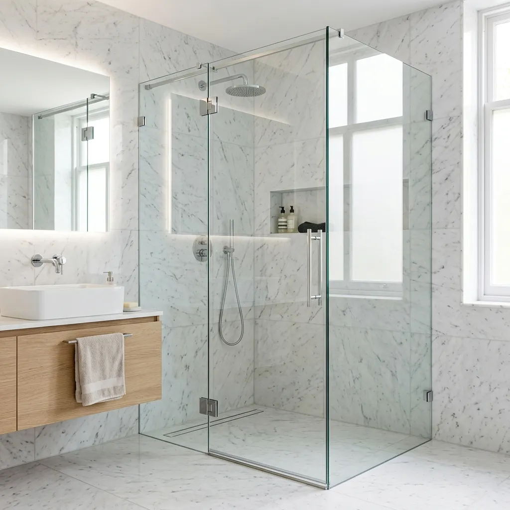 Frameless Shower Door Installation Chula Vista CA by Sharp Glass
